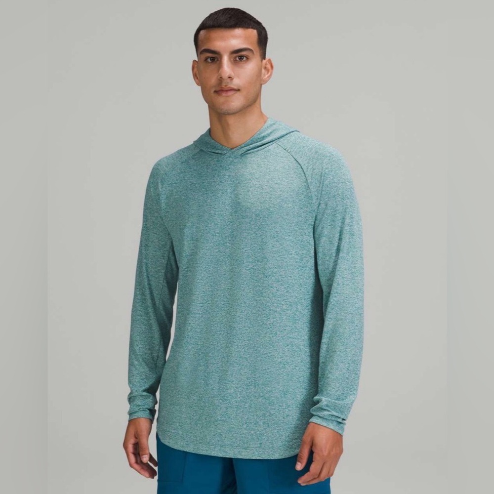 Lululemon Drysense Training Hoodie Heathered Deep Cove Sz. L